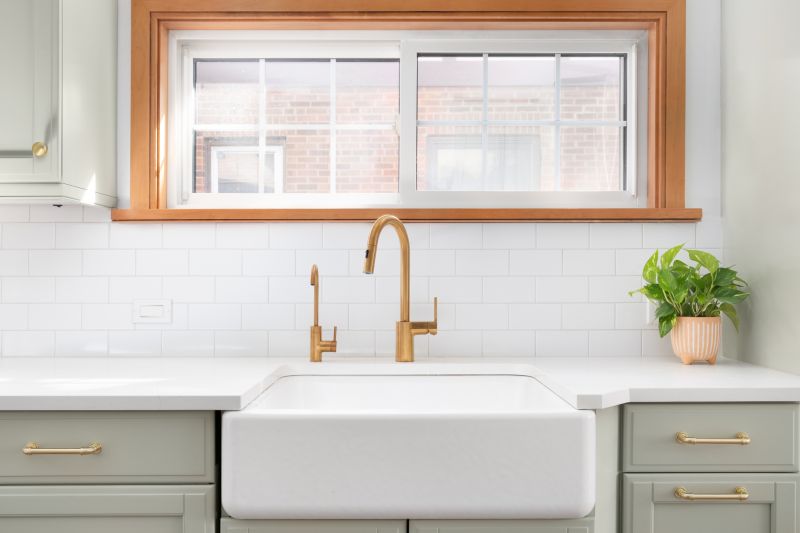 Farmhouse Sink in a Large Kitchen